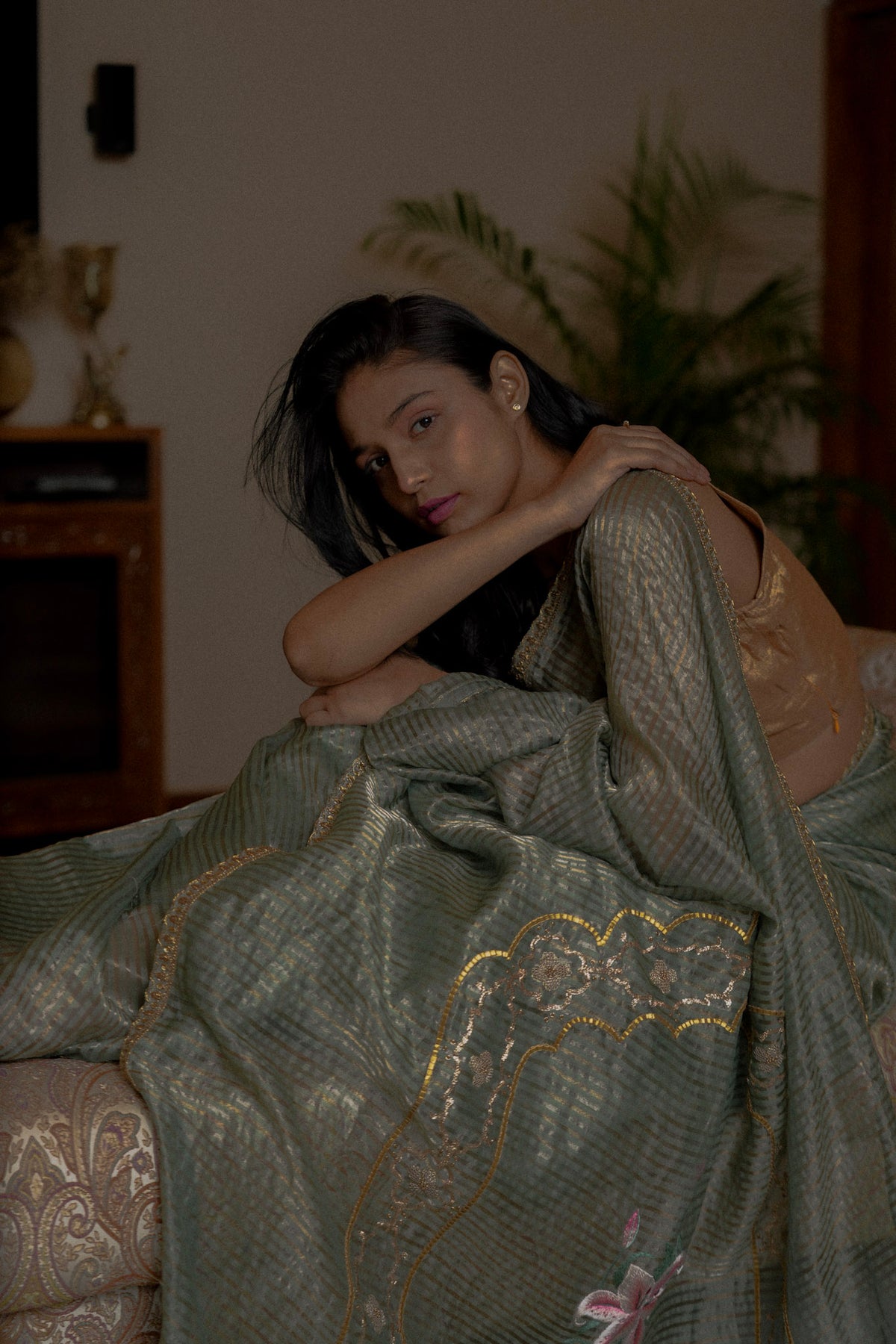 Sage Bloom Lily Saree