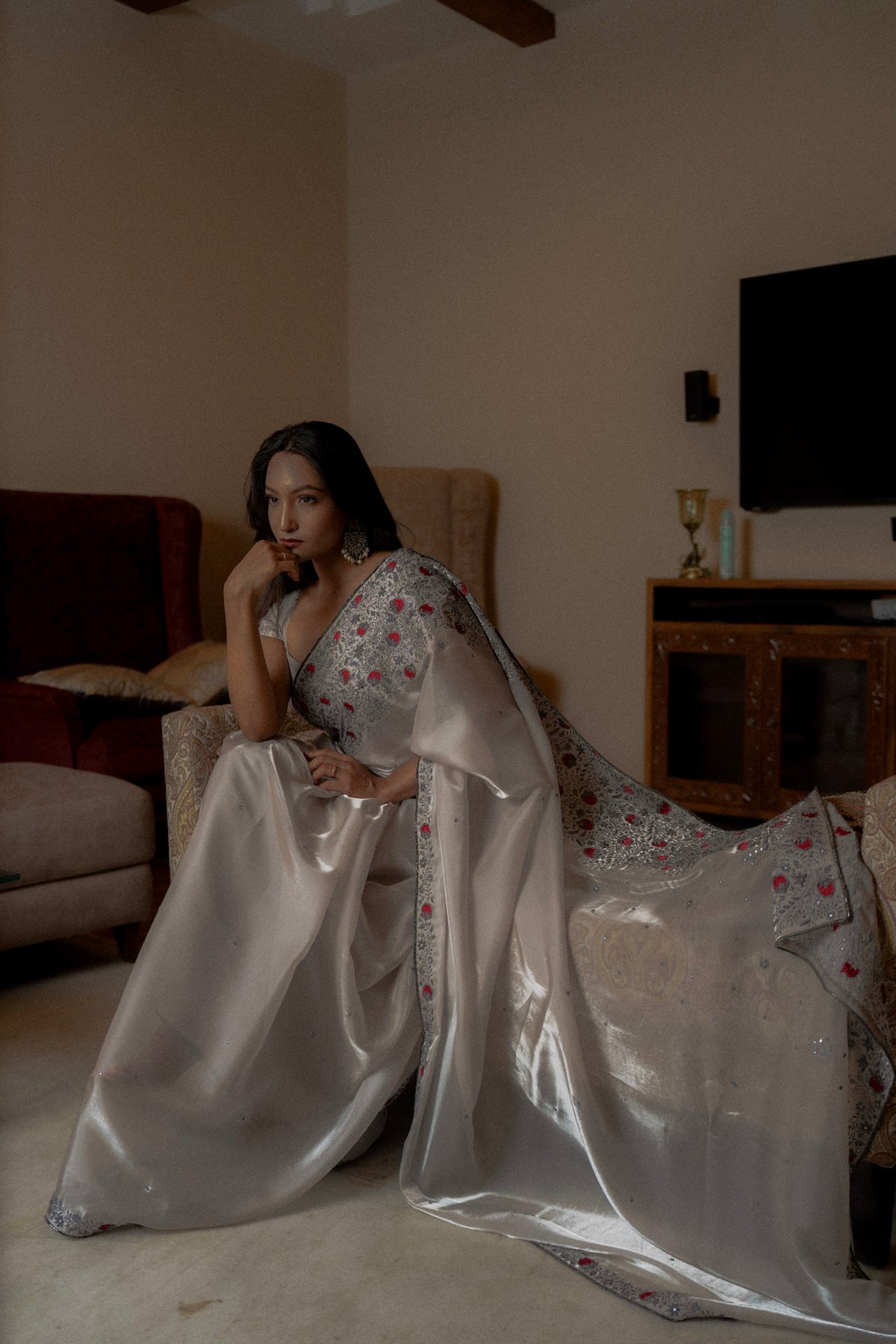 Sage Bloom Lily Saree